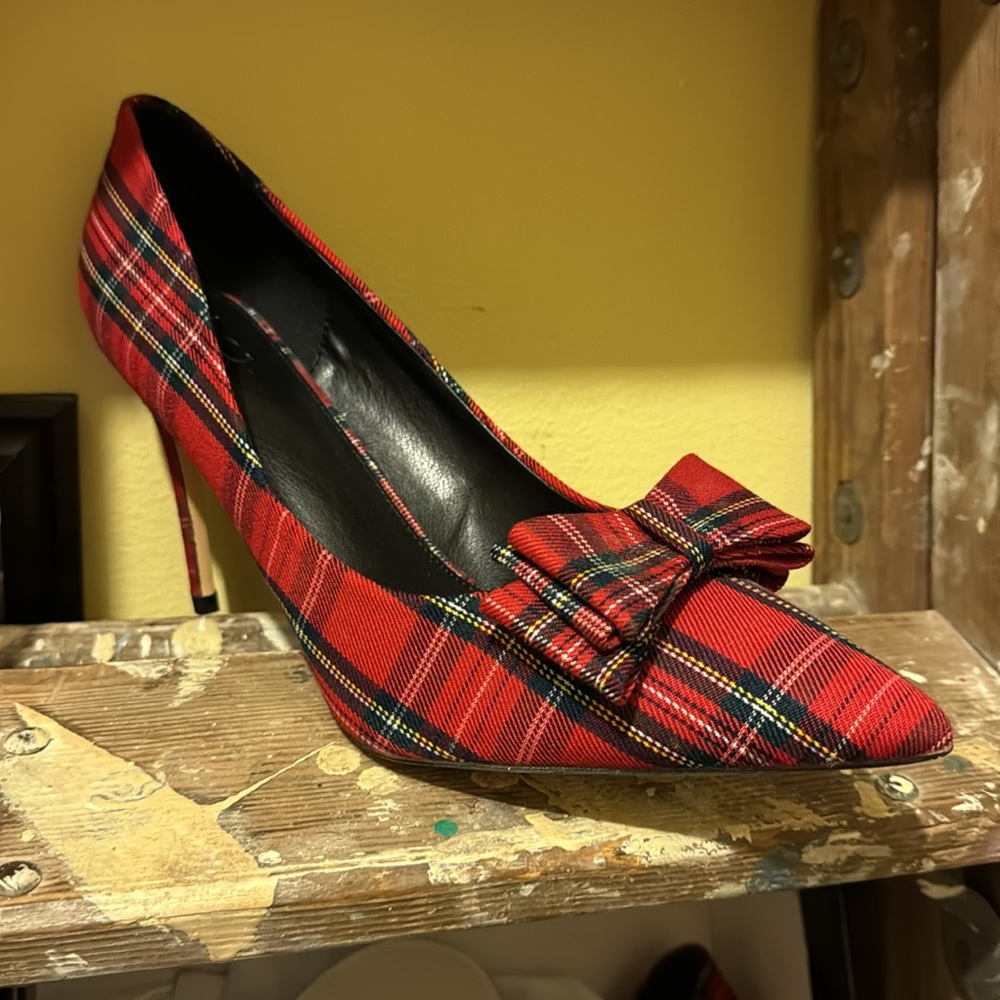 NEW tartan Liv Pump Heels Shoes size 9 new york & company res plaid school